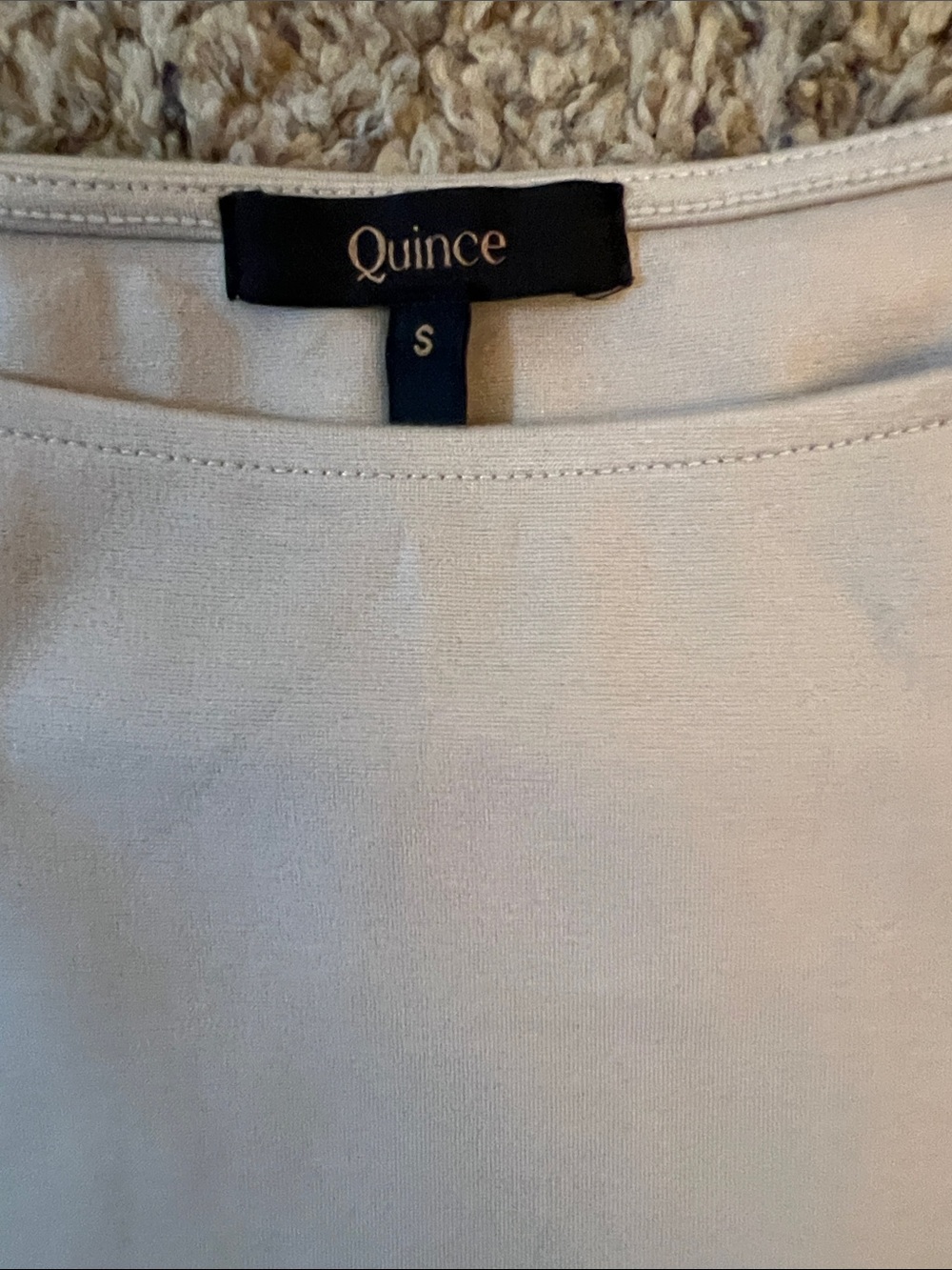 Quince Ultra Stretch Ponte Midi Dress with Cap Sleeves in Beige - Picture 10 of 12